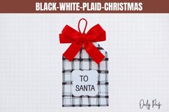 Black-White-Plaid-Christmas Sublimation Product Image 1