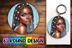 Enchanted Round Ornaments Magic, Afro Girl Product Image 1