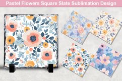 Pastel Flowers Square Sublimation Slate Designs Product Image 1