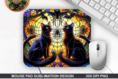 Halloween Cat Mouse Pad Sublimation, Halloween Mouse Pad PNG Product Image 1