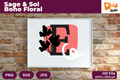Sage &amp; Sol Boho Floral Monogram Product Image 1