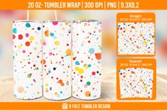 Confetti Tumbler Wrap Designs, Sublimation Wrap Product Image 1