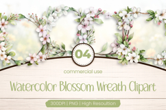 Blossom Wreath Clipart PNG Product Image 1