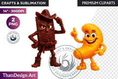 Fantasy Junk Food Characters RPG Clipart Sweets PNG Graphics Product Image 1