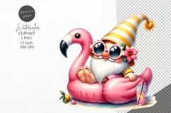 Summer clipart, Gnome clipart, Holiday clipart Product Image 1