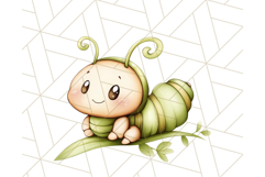 Cute Caterpillar Clipart PNG, Spring Bug Illustrations Product Image 3