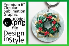 Bright Keychain Circle PNG Artwork , 3D Xmas Product Image 1