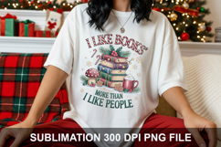I Like Books Sublimation - Christmas PNG Design Product Image 1