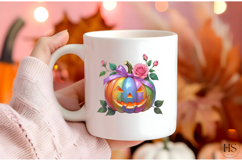 Watercolor Rainbow Floral Pumpkin Clipart | Floral Pride Set Product Image 3