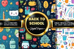 Back To School Digital Papers - 04 Variations Product Image 1