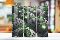 3D Lunar Agriculture Seamless Tumbler Wrap - Moon Soil Textu Product Image 3