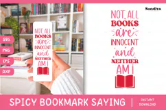 Spicy Bookmark Saying SVG | Book Lovers - Neither Am I Product Image 1