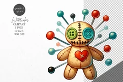 Halloween clipart, Voodoo doll clipart, Autumn clipart Product Image 1