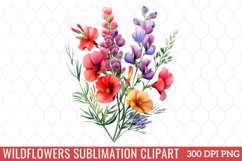 Wildflowers Sublimation Clipart Product Image 1