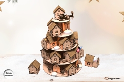 Christmas Advent Calendar Village SVG | Laser Cut | SVG Product Image 6