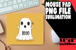 Watercolor Spooky Ghost Mouse Pad PNG Product Image 1