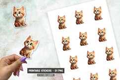 Cute cat sticker, funny cat sticker png Product Image 1