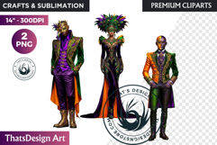 Mardi Gras Carnival Masquerade Clipart PNG scrapbooking Product Image 1