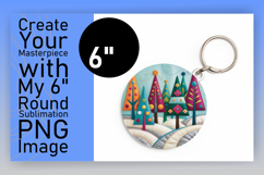 Elegant Keychain Round PNG Artwork , Holiday Product Image 1