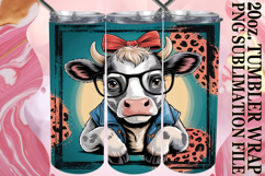 Unique adventures 20oz tumbler wrap, Cute Cow Product Image 1