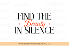 Minimalist Inspirational Quote PNG SVG Product Image 2