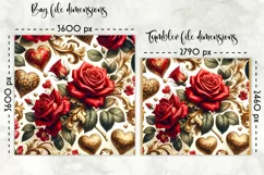 Vintage Floral Lunch Bag Design | Baroque Flowers Lunch Bag Product Image 2