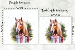 Watercolour Horse Lunch Bag Print | Christmas Lunch Bag Product Image 2