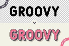 5 Groovy Editable Text Effects, Graphic Styles Product Image 2