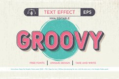 5 Groovy Editable Text Effects, Graphic Styles Product Image 3