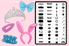 70 Procreate Accessories &amp; Jewellery Hair stamp brushes Product Image 3