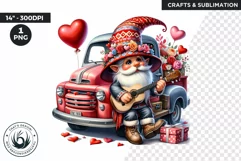 Valentines day clipart, Gnome clipart, valentines png Product Image 1