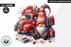 Valentines day clipart, Gnome clipart, valentines png Product Image 1