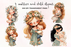 Mother and Child Clipart PNG Product Image 1