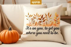 Autumn Floral Motivational Quotes Sublimation 15 Product Image 1