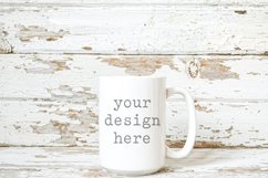 15 OZ Coffee Cup Mug Farmhouse Mockup | Add SVG Sublimation Product Image 1