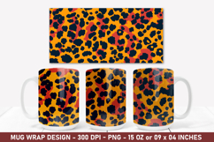 Leopard Print Mug Wrap | 15 Oz Mug Wrap | Coffee Mug Wrap Product Image 1