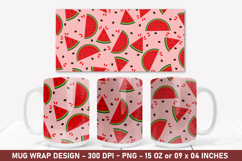 Watermelon Pattern Mug Wrap | 15 Oz Mug Wrap | Coffee Mug Product Image 1