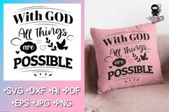 Christian Quote. Inspirational design. Religious svg cut Product Image 1