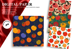 Tomato Pattern Background Fresh Fruit Wallpaper Backdrop_15 Product Image 1