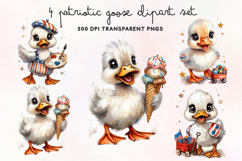 Patriotic Goose Clipart PNG Product Image 1
