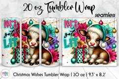 Inspirational Christmas Tumbler Wrap, Baby Heifer Print Product Image 1