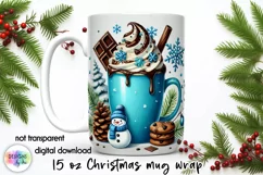 Christmas Coffee Mug Wrap, Frosty's Hot Chocolate & Cookies Product Image 1