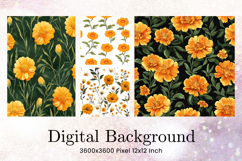 Flower Pattern Background Wallpaper Digital Paper_15 Product Image 1