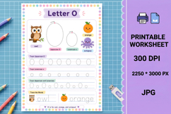 Letter o letters printable alphabet tracing worksheet Product Image 1
