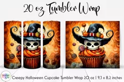 Cowboy Voodoo Doll Cupcake Tumbler Wrap | Creepy Creature Product Image 1