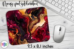 Abstract Fluid Art Mouse Pad, Marble Texture Mouse Pad Print Product Image 1