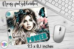 Beauty Is Power Positive Mouse Pad, Positive Affirmations Product Image 1