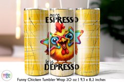 Funny Morning Quotes Tumbler Wrap, Funny Chicken Tumbler Product Image 1