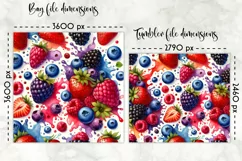 Lunch Bag Sublimation | Fruits and Berries Lunch Bag Print Product Image 2