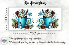 Christmas Coffee Mug Wrap, Frosty's Hot Chocolate & Cookies Product Image 2